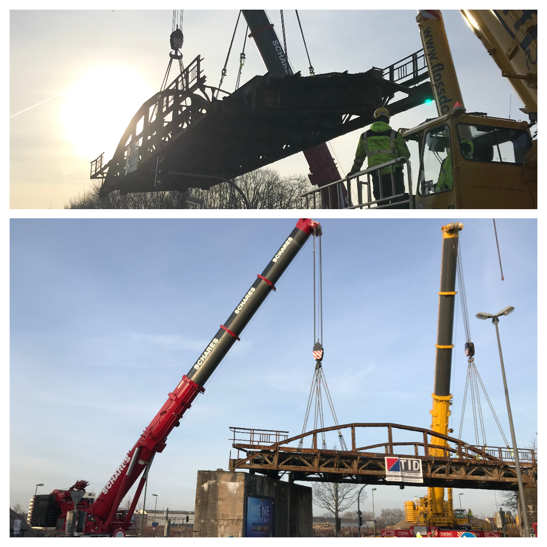 crane planning bridge deconstruction